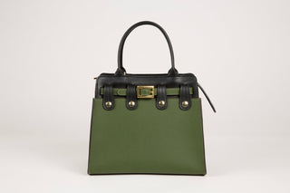 luxury vegan leather interchangeable bag by Lavāda , in black and green