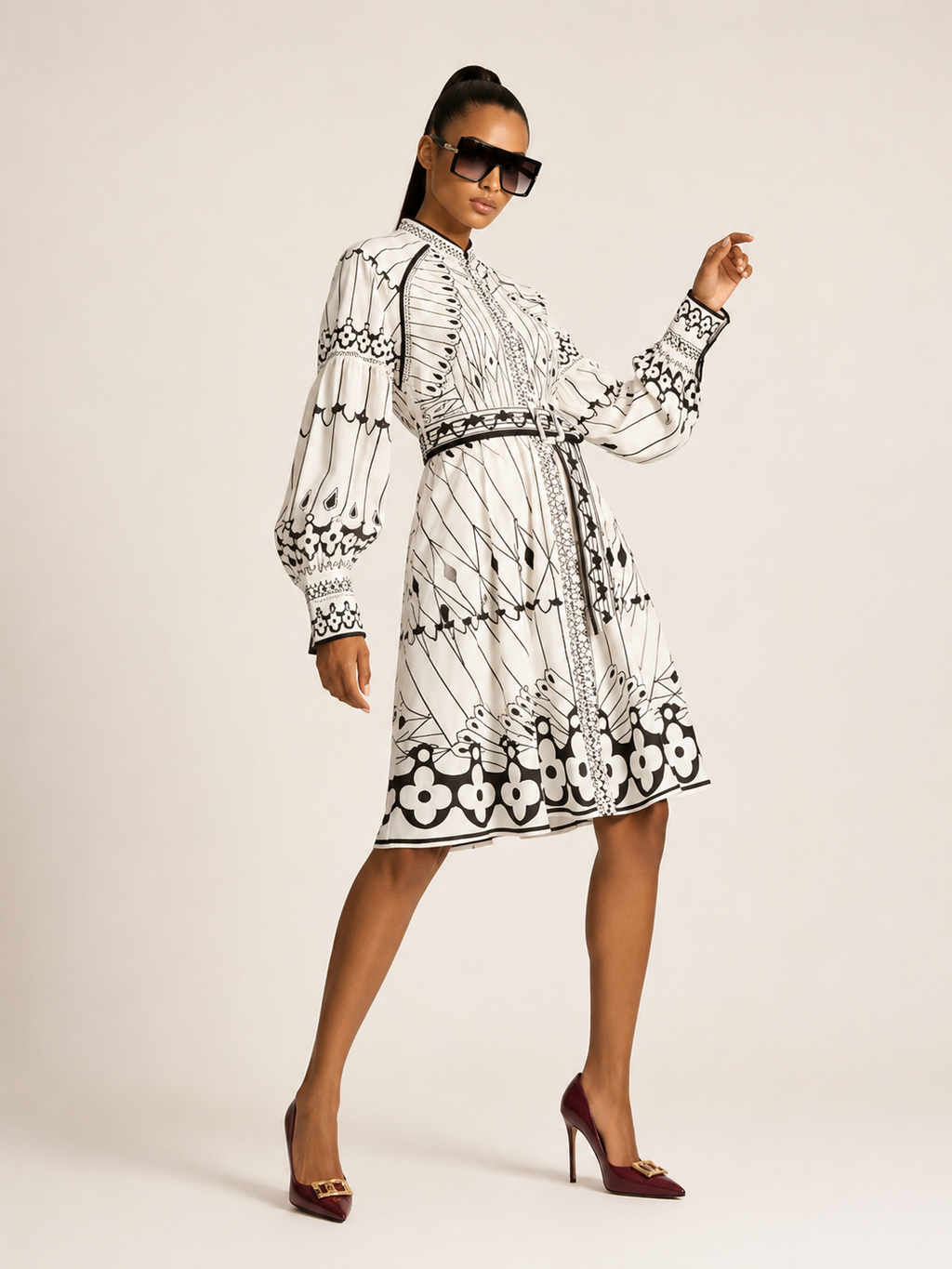 black and white butterfly dress Black And White Butterfly Print Summer Dress