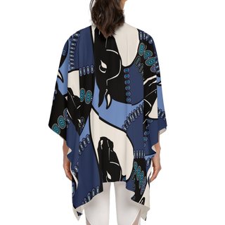 Women's Kimono Silk-like Cover Up Wrap (Trojan Horse)