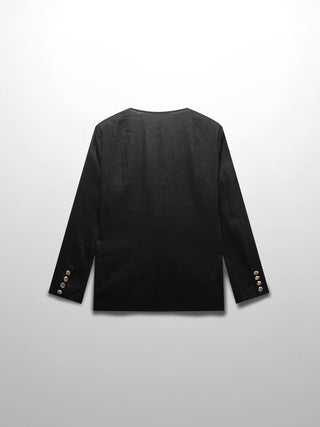 Linen Blazer-Black-1