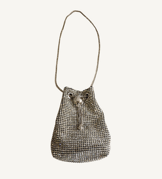 Silver and Crystal Bucket Bag