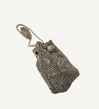 Silver and Crystal Bucket Bag