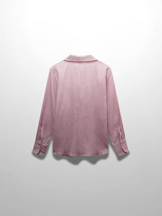 Linen Button Down Blouse-Blush-2
