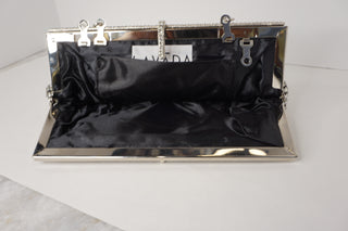 Silver and Crystal, Frame Evening Clutch