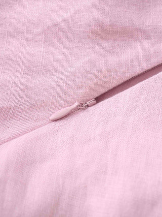 Linen A-Line Slip Dress-Blush-4