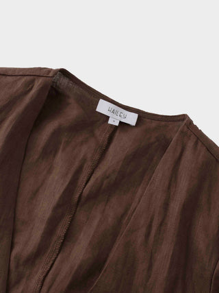 Linen Blazer-Brown-2