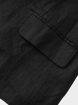 Linen Blazer-Black-3