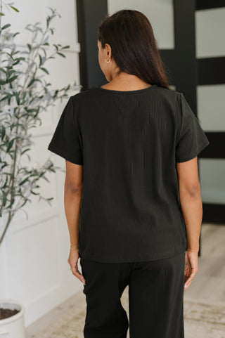Soft, Boxy Tee in Black