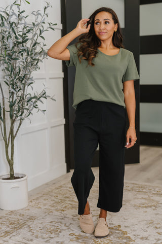 Boxy Tee (Tshirt) in Sage Green