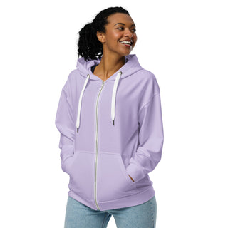 Lavender Sustainable Hoodie, Women's Zip Up