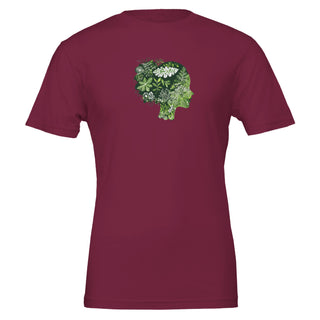 maroon_graphic_tshirt_with_graphic_depicting_silhouette_of_woman_made_of_plants