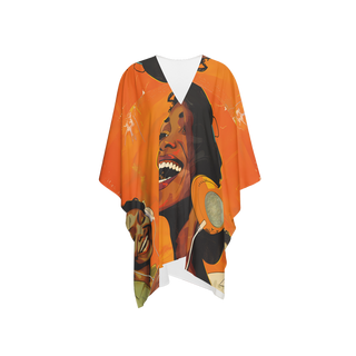 Women's Kimono Silk-like Cover Up Wrap (Music Lover)