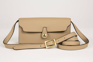 Lavada convertible wallet clutch in tan with strap
