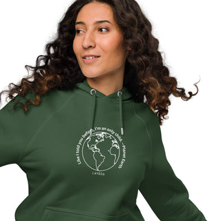Sustainable "Planet Earth" Unisex Hoodie, Cotton and Recycled Polyester