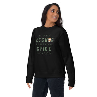 Eggnog and Pumpkin Spice women's holiday sweatshirt