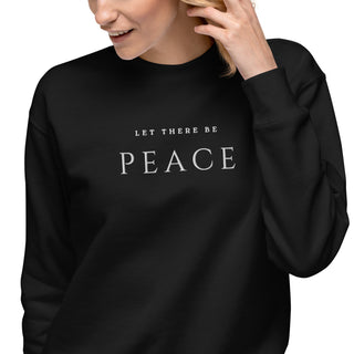 Let There Be Peace embroidered holiday sweatshirt, women's