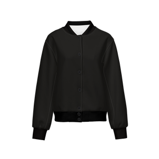 Sustainable Women's Bomber Jacket (Black and Gray)