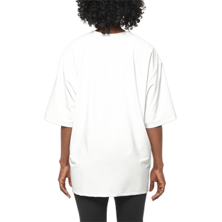 Women’s Oversized Sustainable Short-Sleeve T-Shirt, Purple Queen on White