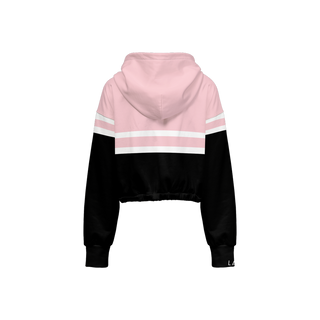 Sustainable Women’s Full-Zip Hoodie (Pink and Black)